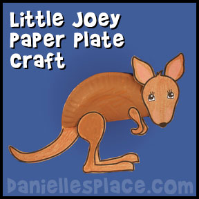Little Joey Paper Plate Craft from www.daniellesplace.com