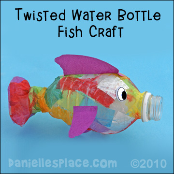 Rainbow Fish Craft - Twisted Water Bottle Fish Craft from www.daniellesplace.com