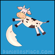 The Cow Jumped Over the Moon Paper Plate Craft from www.daniellesplace.com