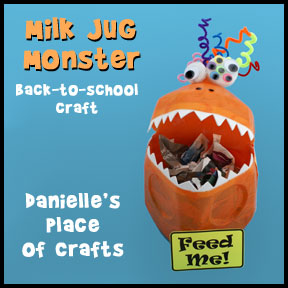 Milk Jug Monster Tabletop Garbage Can www.daniellesplace.com