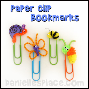 Paper Clip Bookmarks from www.daniellesplace.com