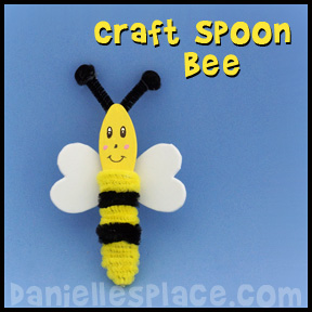 Bee Craft - Craft Spoon Bee from www.daniellesplace.com