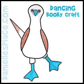 Bird Craft - Dancing Blue Footed Booby Craft for Kids from www.daniellesplace.com