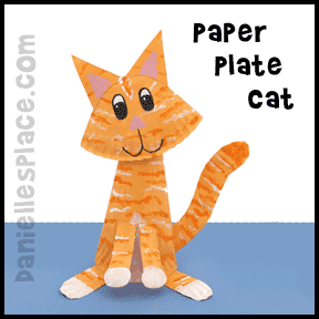 Cat Craft - Cat Paper Plate Craft for Kids from www.daniellesplace.com