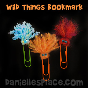 Wild About Learning Paper Clip Bookmarks from www.daniellesplace.com