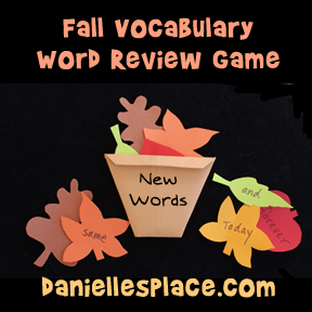 New Words Fall Basket of Leaves Paper Craft from www.daniellesplace.com