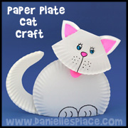 Kitty Cat Paper Plate Craft from www.daniellesplace.com