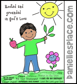 Rooted and Grounded in God's Love Activity Sheet  from www.daniellesplace.com