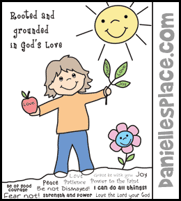 Rooted and Grounded in God's Love Activity Sheet from www.daniellesplace.com