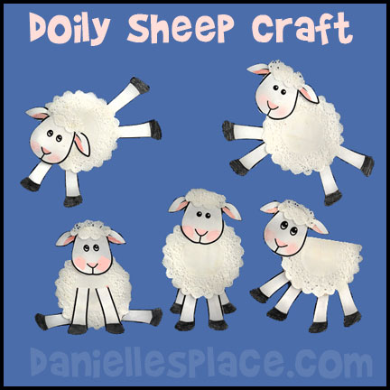 Sheep Craft - Doily Sheep Craft from www.daniellesplace.com