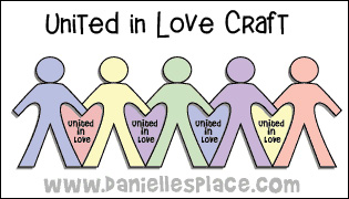 United in Love Paper Chain Paper Doll Bible Craft from www.daniellesplace.com