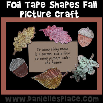 Fall Foil Leaf Tape Picture Craft for Kids from www.daniellesplace.com
