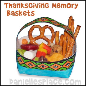 Thanksgiving Memory Baskets Craft from www.daniellesplace.com