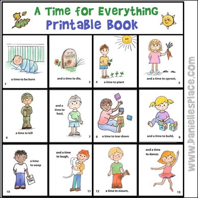 A Time for Everything" Printable Book from www.daniellesplace.com