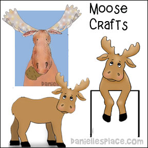 Moose Paper Bag Puppet Craft from www.daniellesplace.com