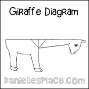 folded paper giraffe craft diagram 1 www.daniellesplace.com