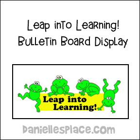 Leap into Learning Frog bulletin board Display