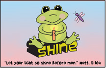 Shine Frog Sunday School Postcard