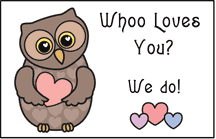 Whoo Loves You? Sunday School Postcard