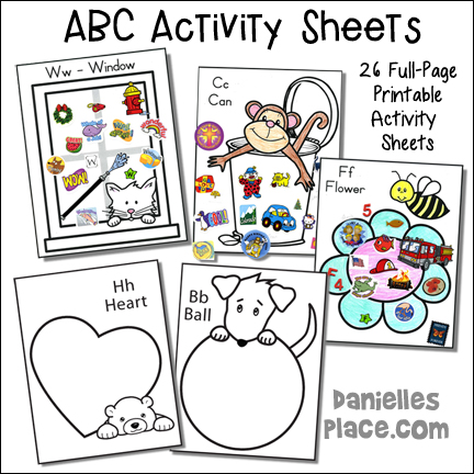 ABC Printable Activity Sheets, Children learn their ABCs with these interactive activity sheets