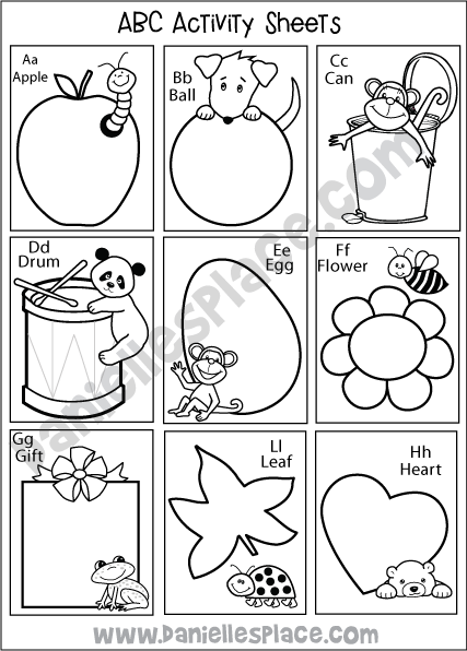 ABC Activity Sheets for Learning the ABCs for Preschool and Kindergarten