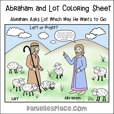 Abraham and Lot Coloring Sheet for Children's Ministry