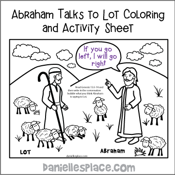 Abraham Esteems Lot Conversation Activity Sheet