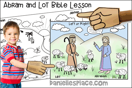 Abraham, Abram and Lot Bible Lesson with Bible Crafts and Bible Games for Children's Ministry