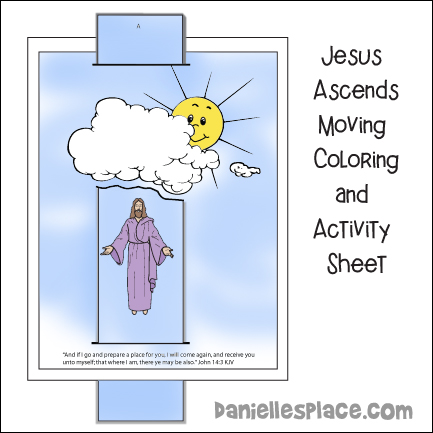 Jesus Ascends Moving Activity and Coloring Sheet for Children's Ministry