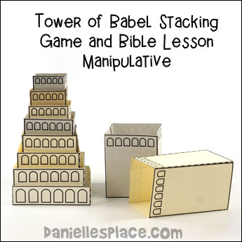 Tower of Bable Stacking Bible Lesson Game and Manipulative