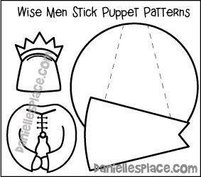 Wis Men Craft Stick Puppet Pattern Example