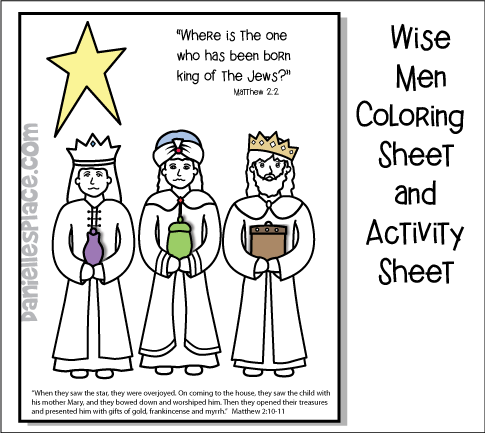 Wise Men Coloring Sheet and Wise Men Activity Sheet
