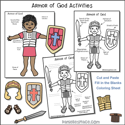 Armor of God Activity Sheets for children