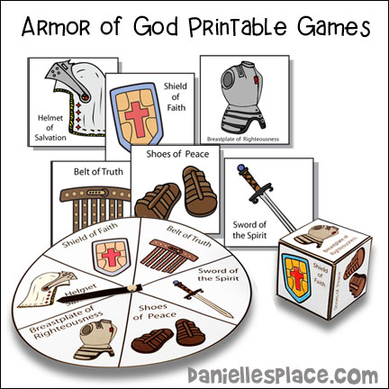 Armor of God Printable Games for Children