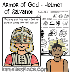 Armor of God Helmet of Salvation Bible Crafts and Bible Games for Children