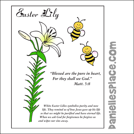 Beatitudes Easter Lily Coloring Sheet