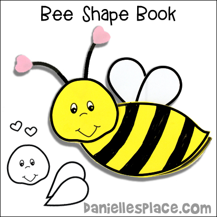 Bee Shape Book Craft for Kids