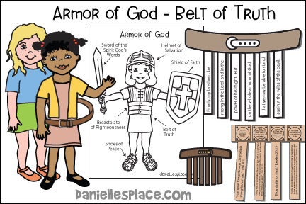 Belt of Truth - Armor of God Bible Crafts, Games and Bible Lesson for Children's Ministry