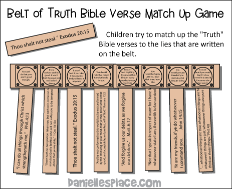 Armor of God Belt of Truth Bible Crafts