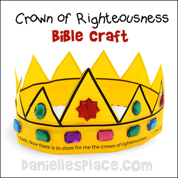Crown of Righteousness Bible Craft for Beatitudes Bible Lesson for Children