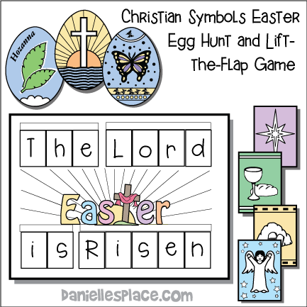 Easter Symbols Egg Hunt and Lift-the-flap game for Children's Ministry