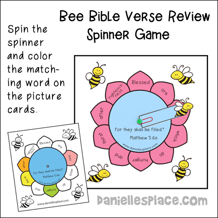 Bible Verse Review Spinner Game for Beatitudes Bible Lesson Righteousness