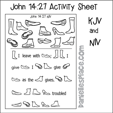  John 14:27 Bible Verse Activity Sheet (Older Children)