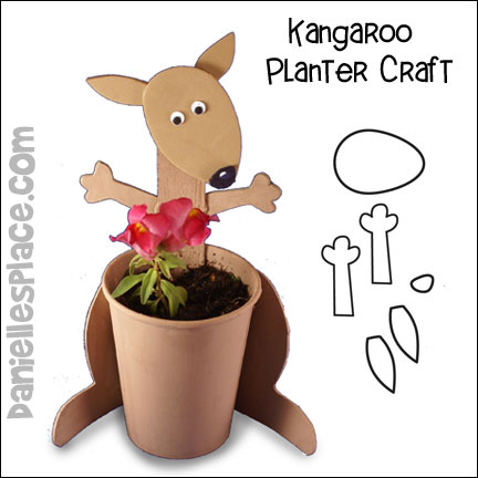 Kangaroo Planter Craft for Kids - Australia Craft