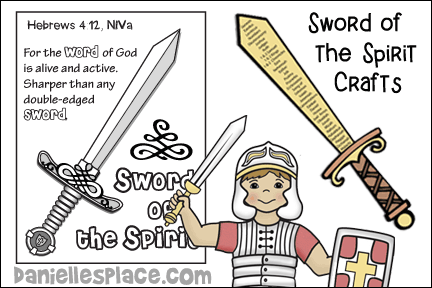 Sword of the Spirit Bible Crafts for the Armor of God Bible Lesson