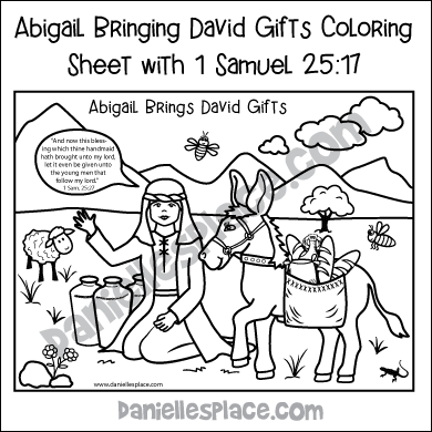 David Abigail King Coloring Pages Bible Crafts Printable Mephibosheth ...