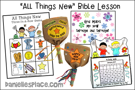 New Years Bible Lesson with New Year Bible Crafts for Children - All Things New
