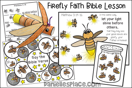 Firefly Faith Bible Study, Children's Sermon with Bible Activities and Crafts for Kids 