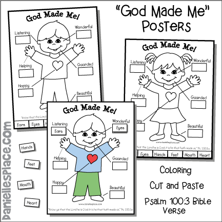 God Made Me Printable Activity Sheets