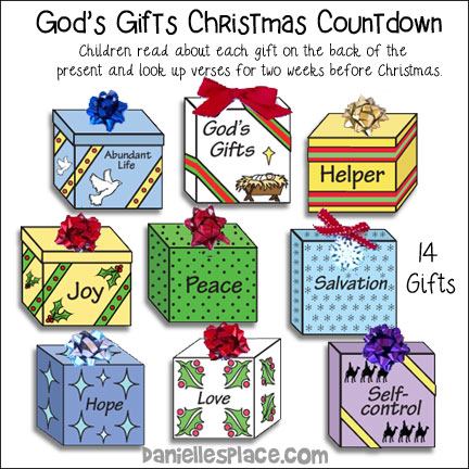 God's Gifts Christmas Countdown Craft and Learning Activity